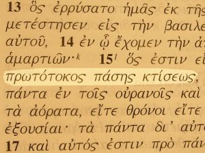 Why Jesus is called the firstborn of all creation